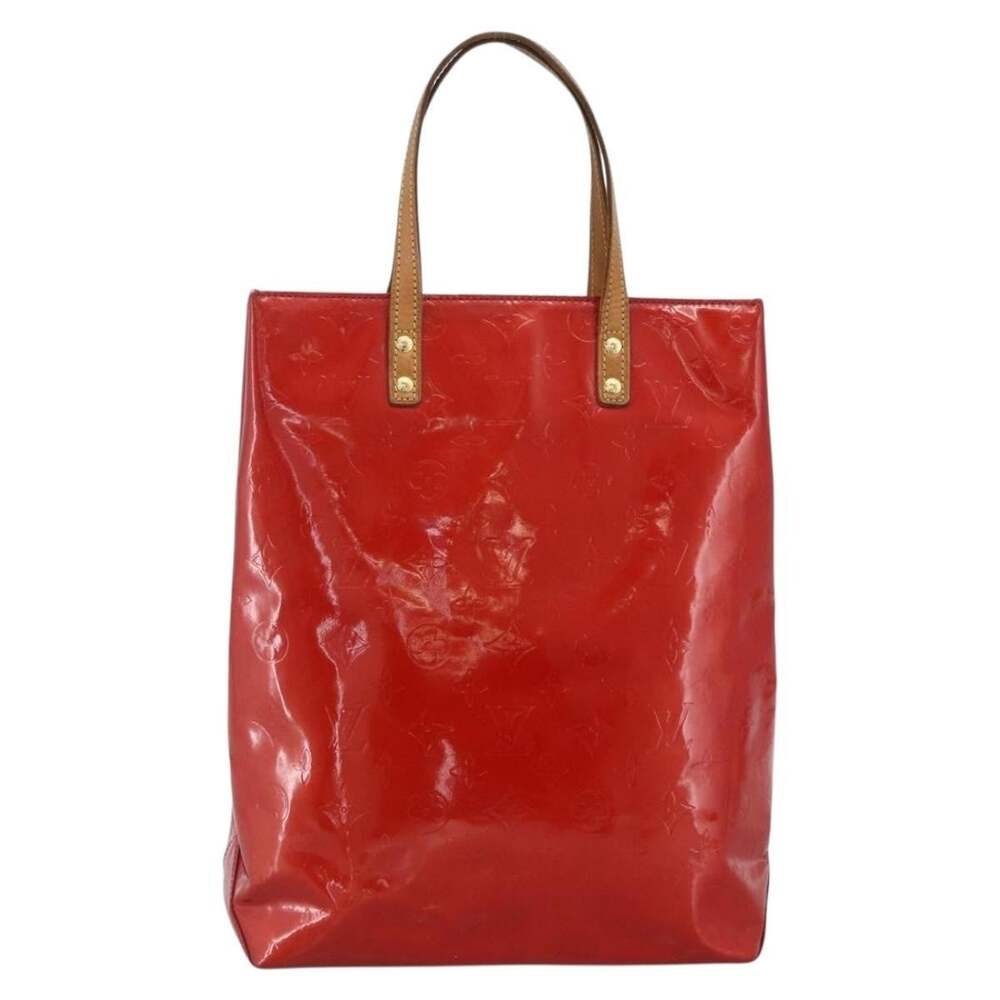 Louis Vuitton Monogram Vernis Reade MM Handbag Red Rouge
